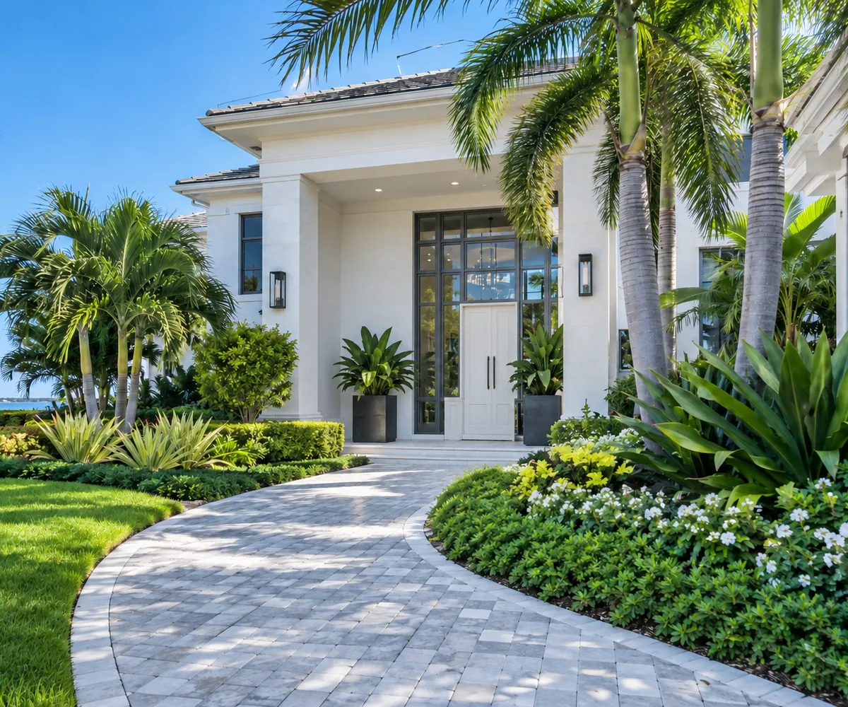 Landscaped coastal entrance